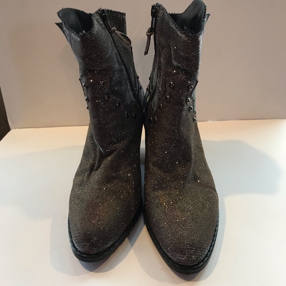 Stuart Weitzman Shimmer Studded Western Bootie - Picture 4 of 7